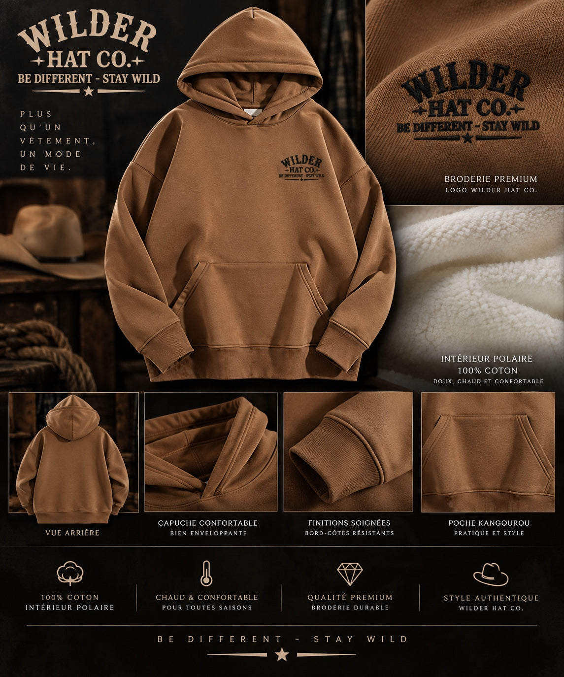 Pull à capuche Wilder Ranch