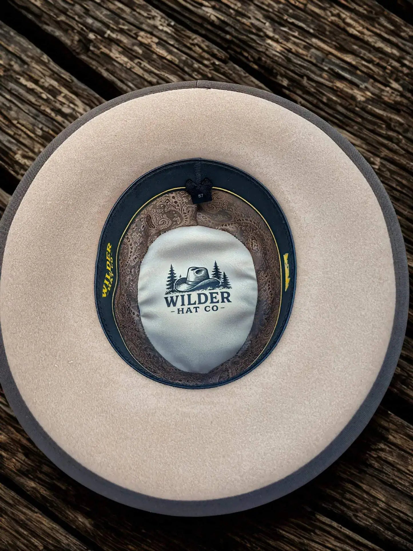 Chapeau Serenity de Wilder Hat Co, style décontracté avec bande tressée, porté par une personne en plein air.