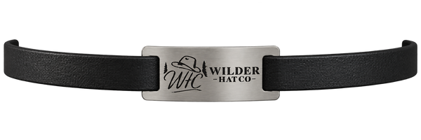 Bande en cuir + Plaque Wilder Hat Co