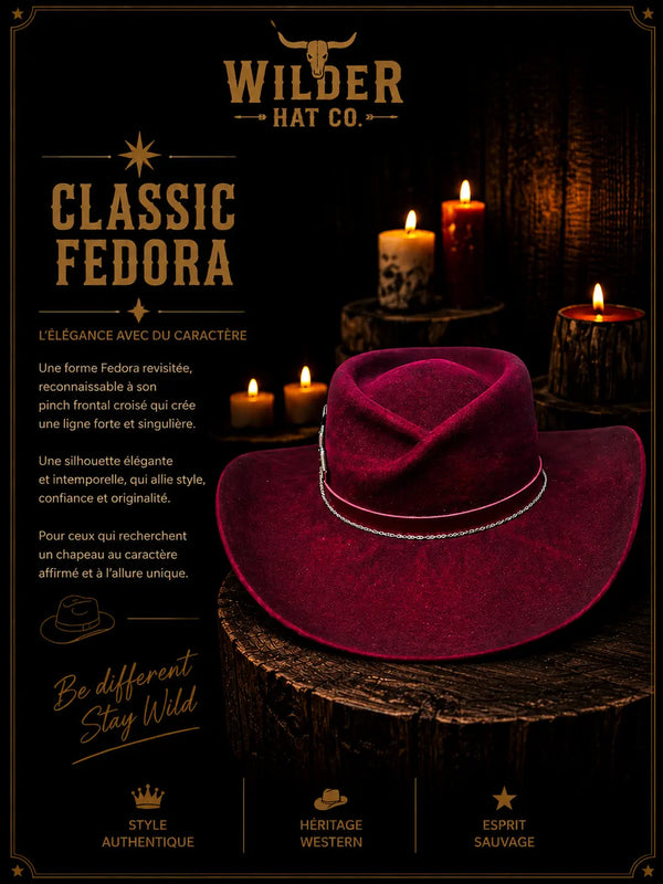 Classic pink Fedora
