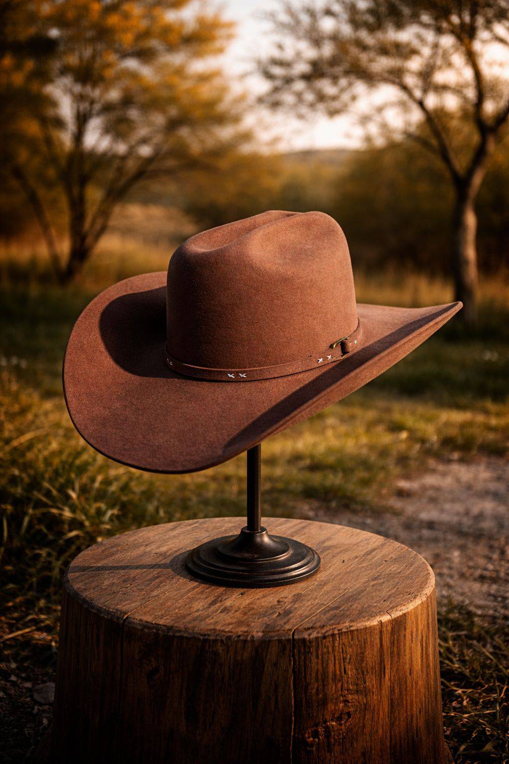 Chapeau femme Sierra Ladies en cachemire 10X en castor par Wilder Hat Co, vue en gros plan avec texture détaillée
