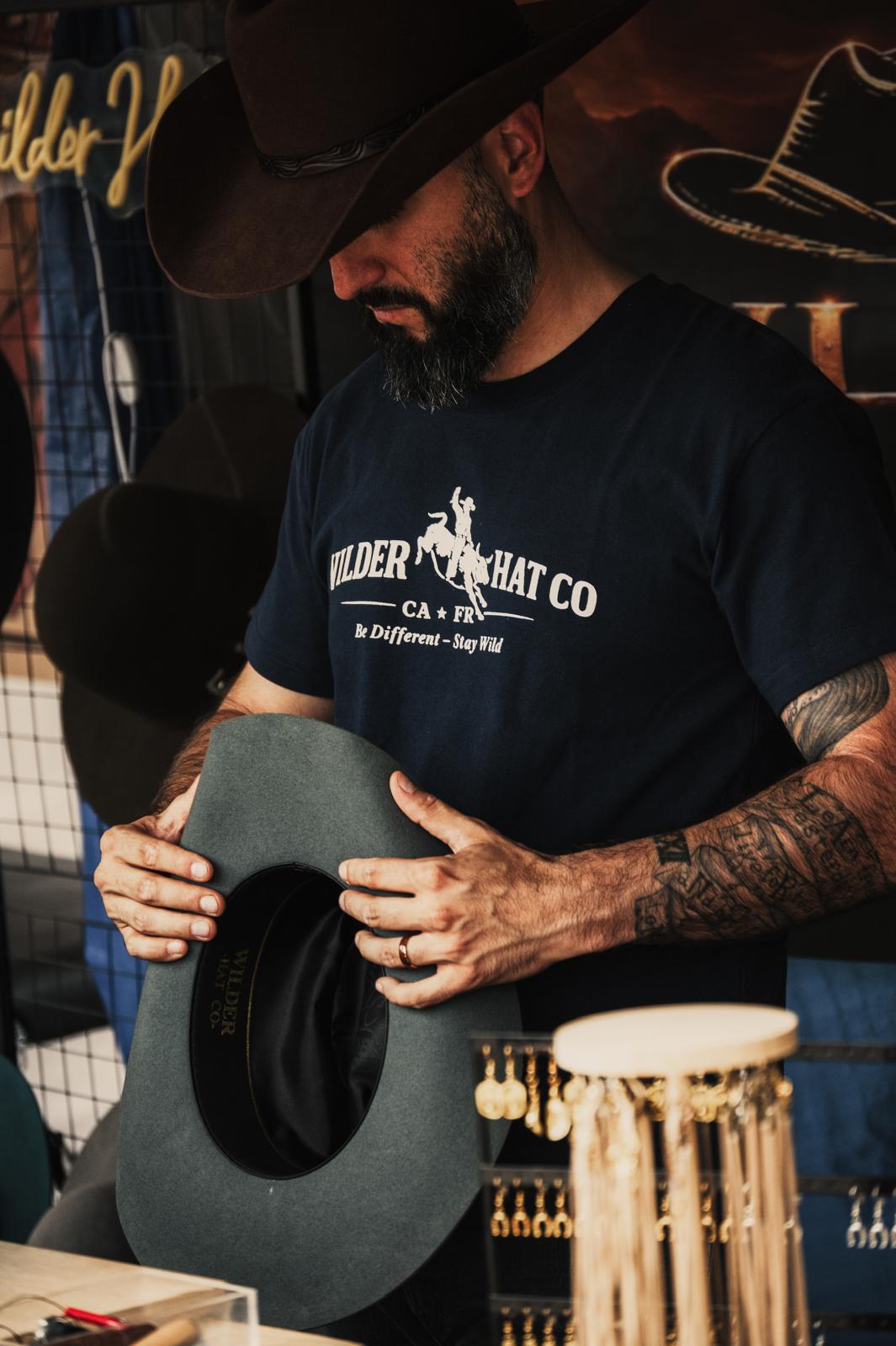 Chapeau John Dutton – Marron & cuir Sheridan par wilder hat co