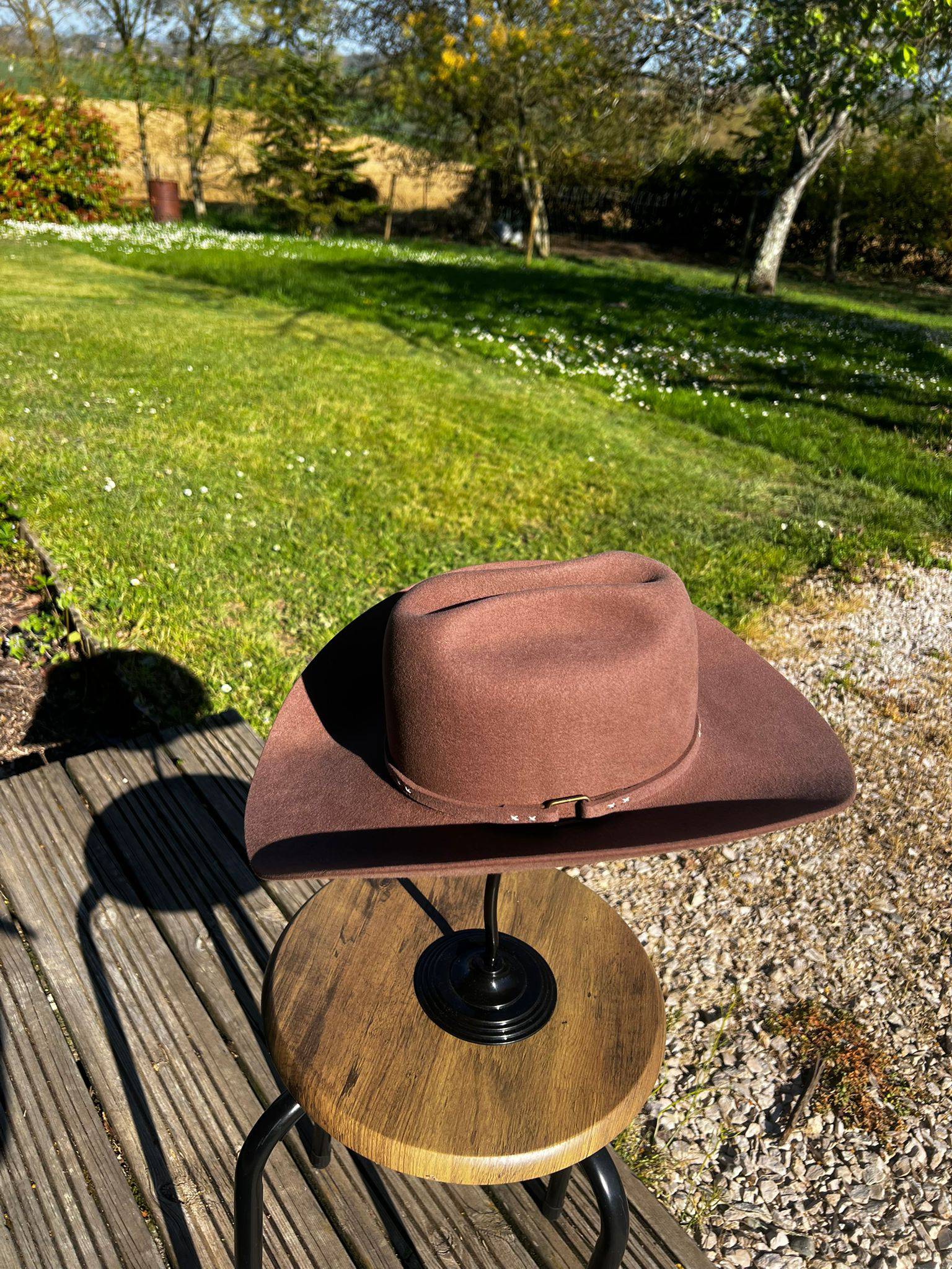 Chapeau femme Sierra Ladies en 10X Beaver de Wilder Hat Co, en laine beige avec bord large et finition élégante.