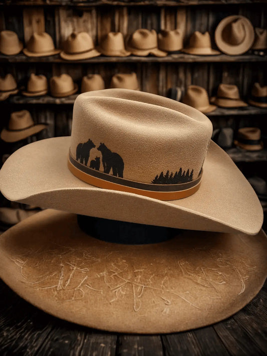 Chapeau sauvage 50X pour dompter les prairies, couvre-visage naturel et robuste pour activités extérieures, fabriqué par Wilder Shop