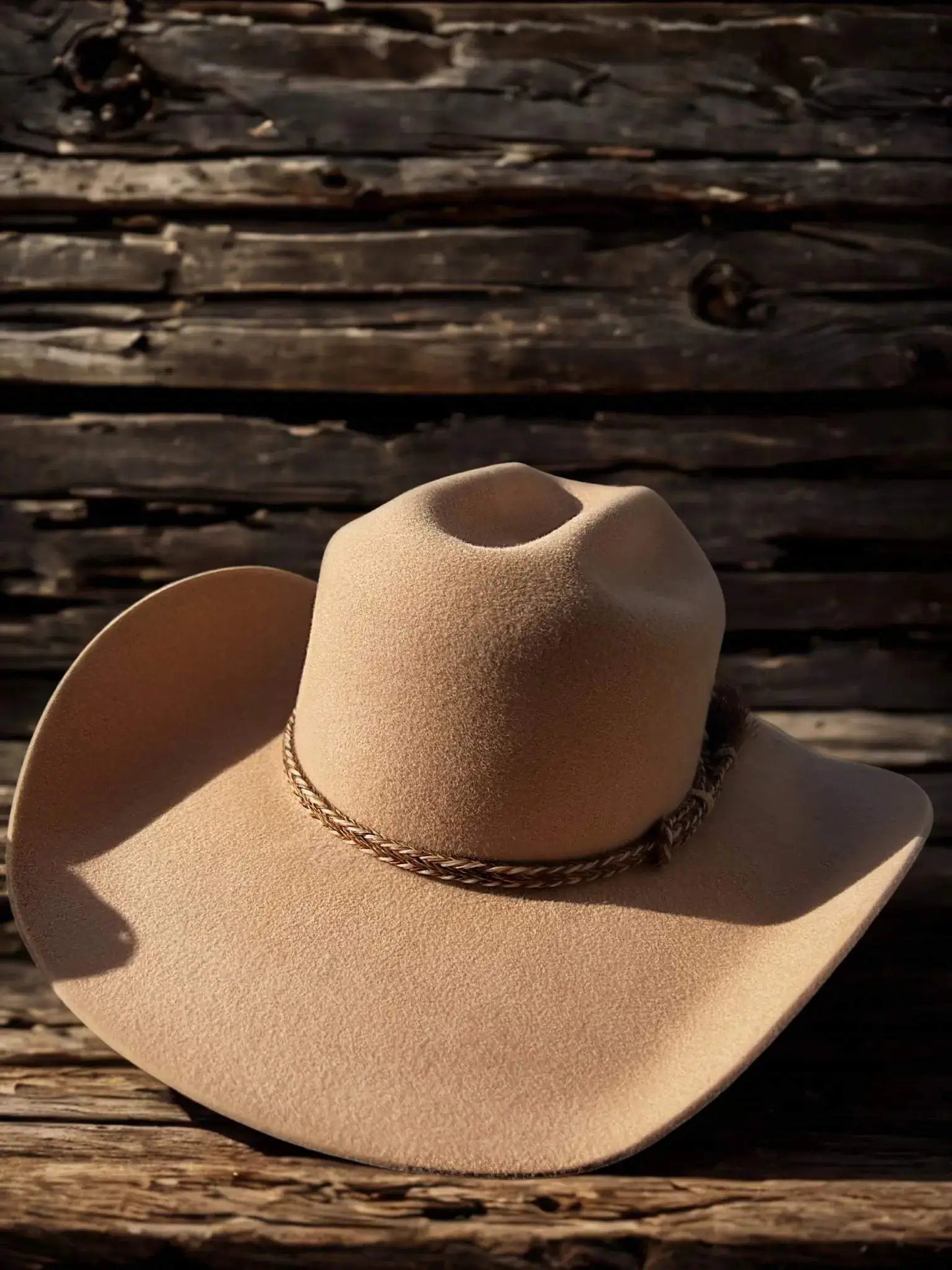 Chapeau Wild Horseshoe de Wilder Shop, style Far West avec détails authentiques et finition en cuir.