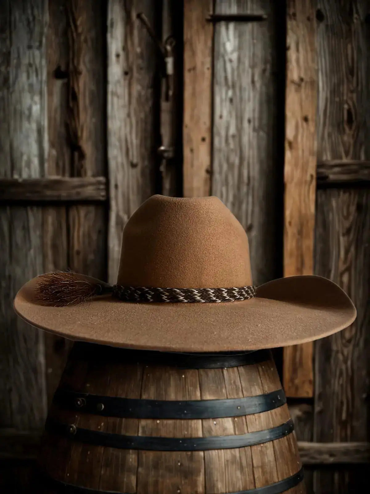 Chapeau Wilder Shop Le Severall en lapin 100% avec bord large et finition élégante, vue en gros plan.
